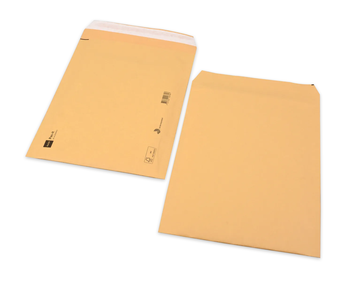 Pochette en papier rembourr&eacute;e, ELCO, 200 x 275 mm, Fermeture auto-adh&eacute;sive, 100g/m2, brun