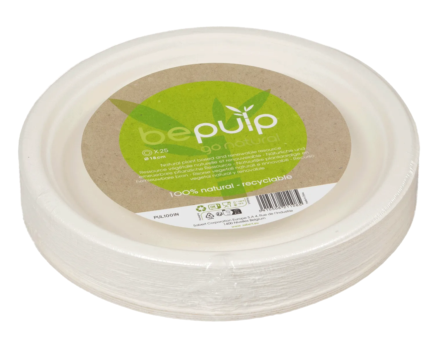 Bio Teller kompostierbar, rund ø18 cm