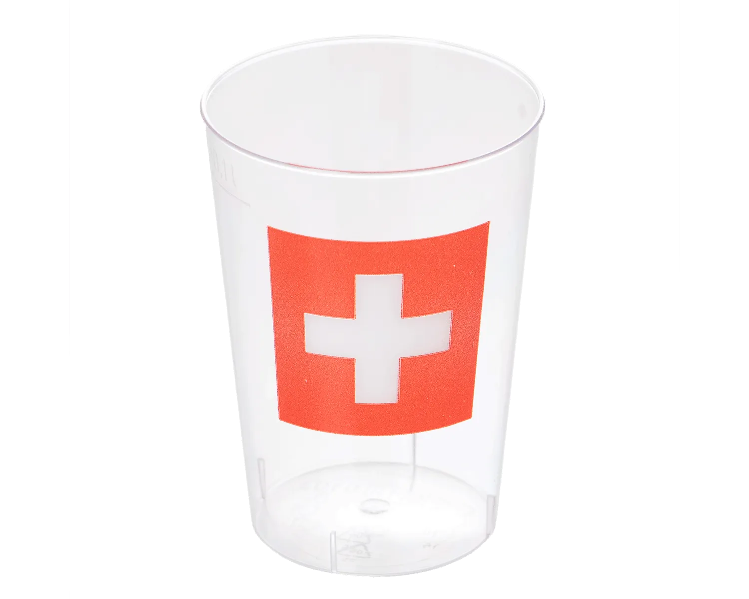 Becher "CH-Kreuz" 2 dl - 15er Pack