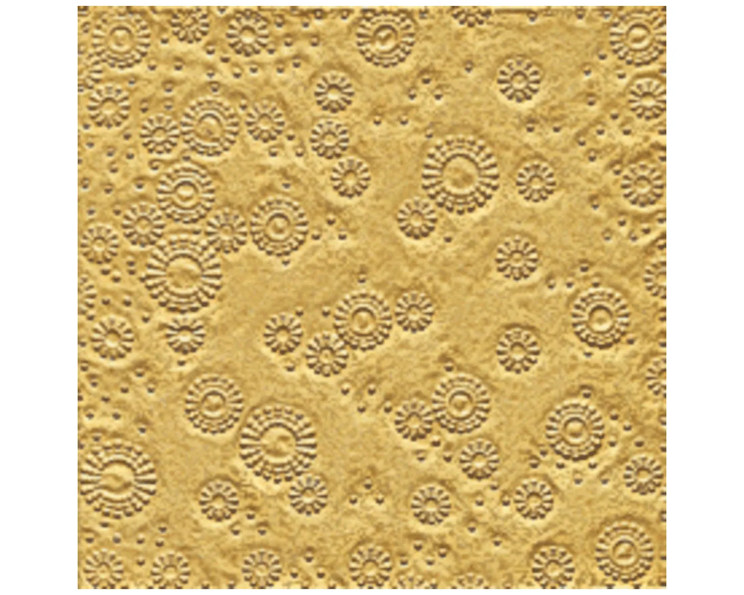 Serviette de table gaufr&eacute;e, 33 x 33 cm, or + argent