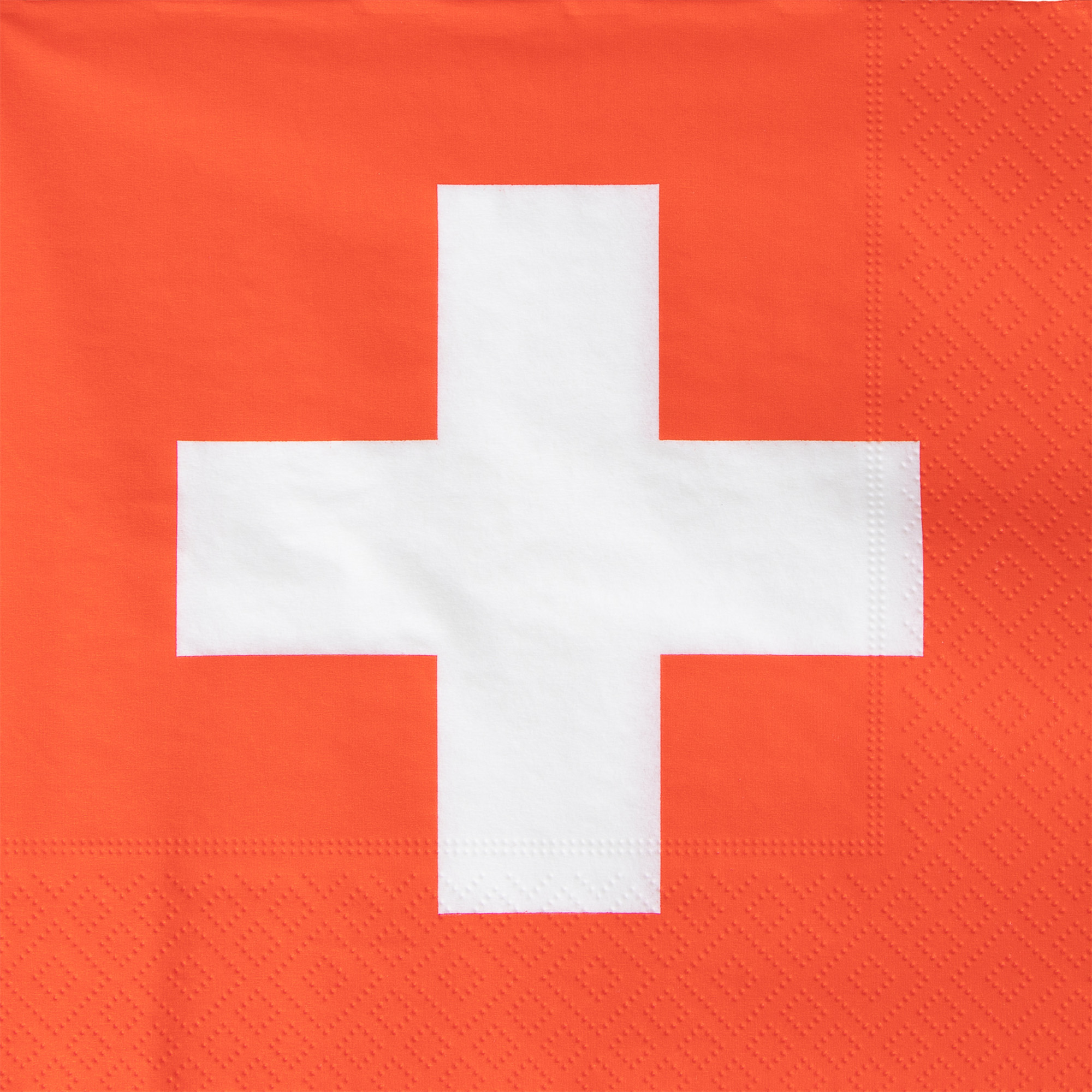 Serviette bedruckt, 33 x 33 cm, CH-Kreuz