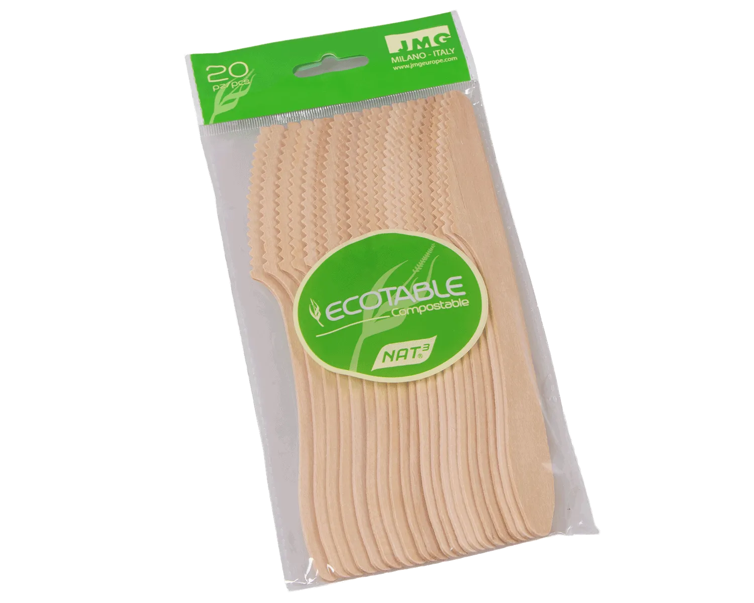 Messer aus Holz 19 cm - 20er Pack