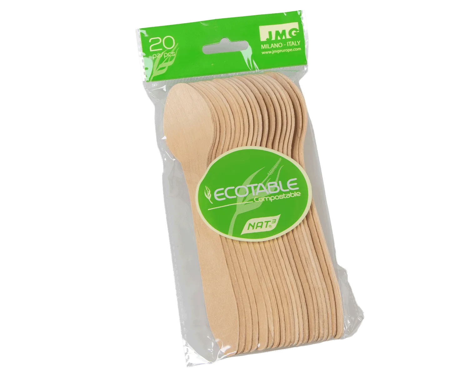 L&ouml;ffel aus Holz 18.5 cm - 20er Pack