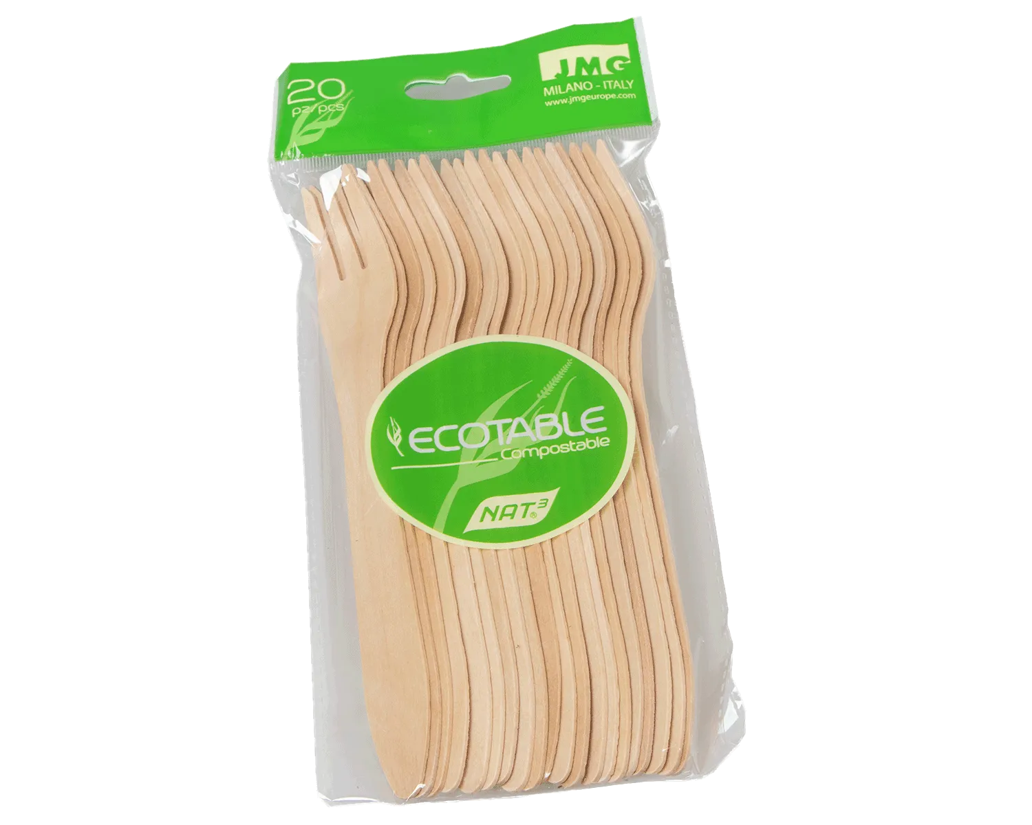 Gabeln aus Holz 18 cm - 20er Pack