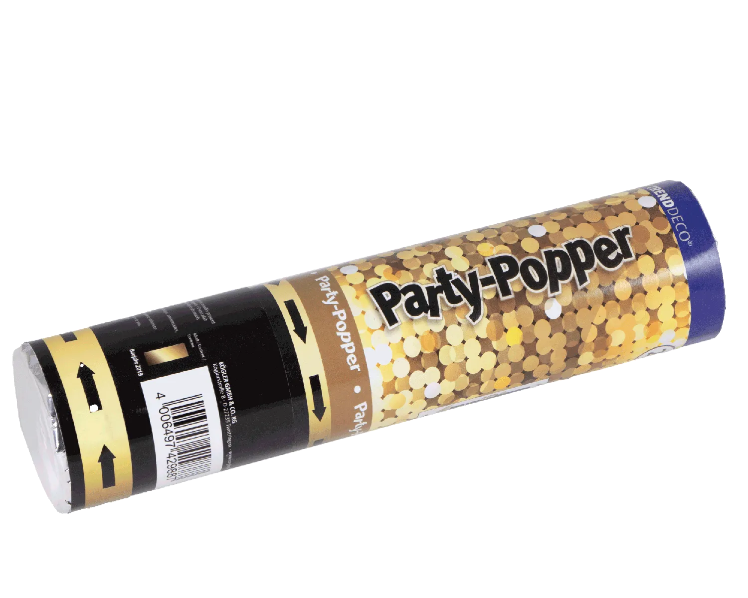 Konfetti-Kanone 20cm, gold