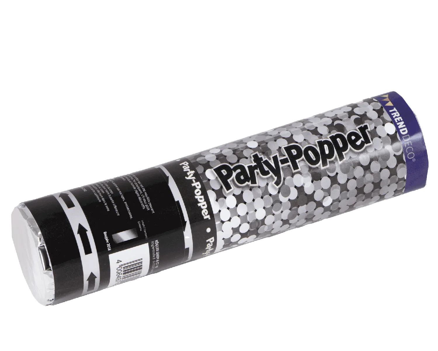 Konfetti-Kanone 20cm, silber