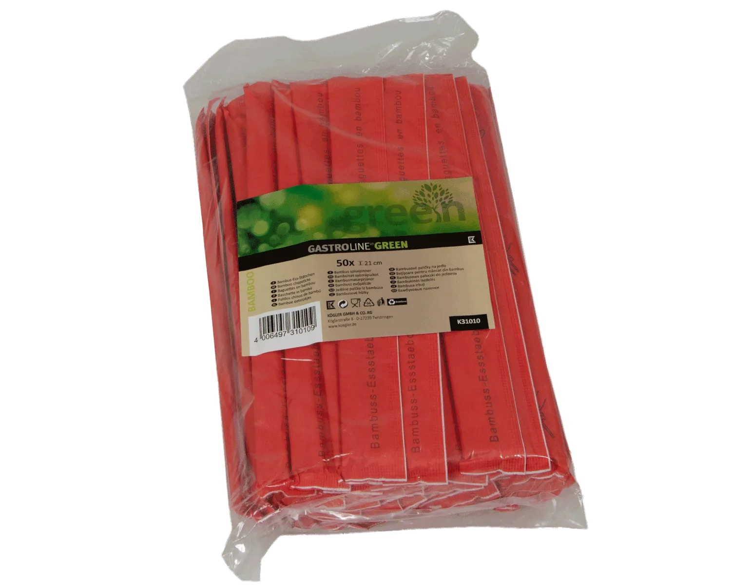 Asia-Ess-St&auml;bchen aus Bambus 21 cm - 50er Pack