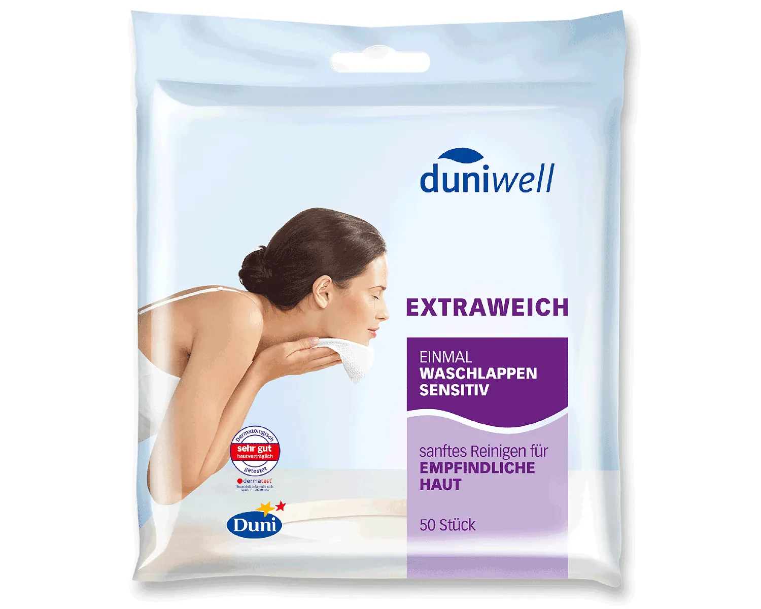 Einmal-Waschlappen sensitiv 20 x 20 cm - 50er Pack