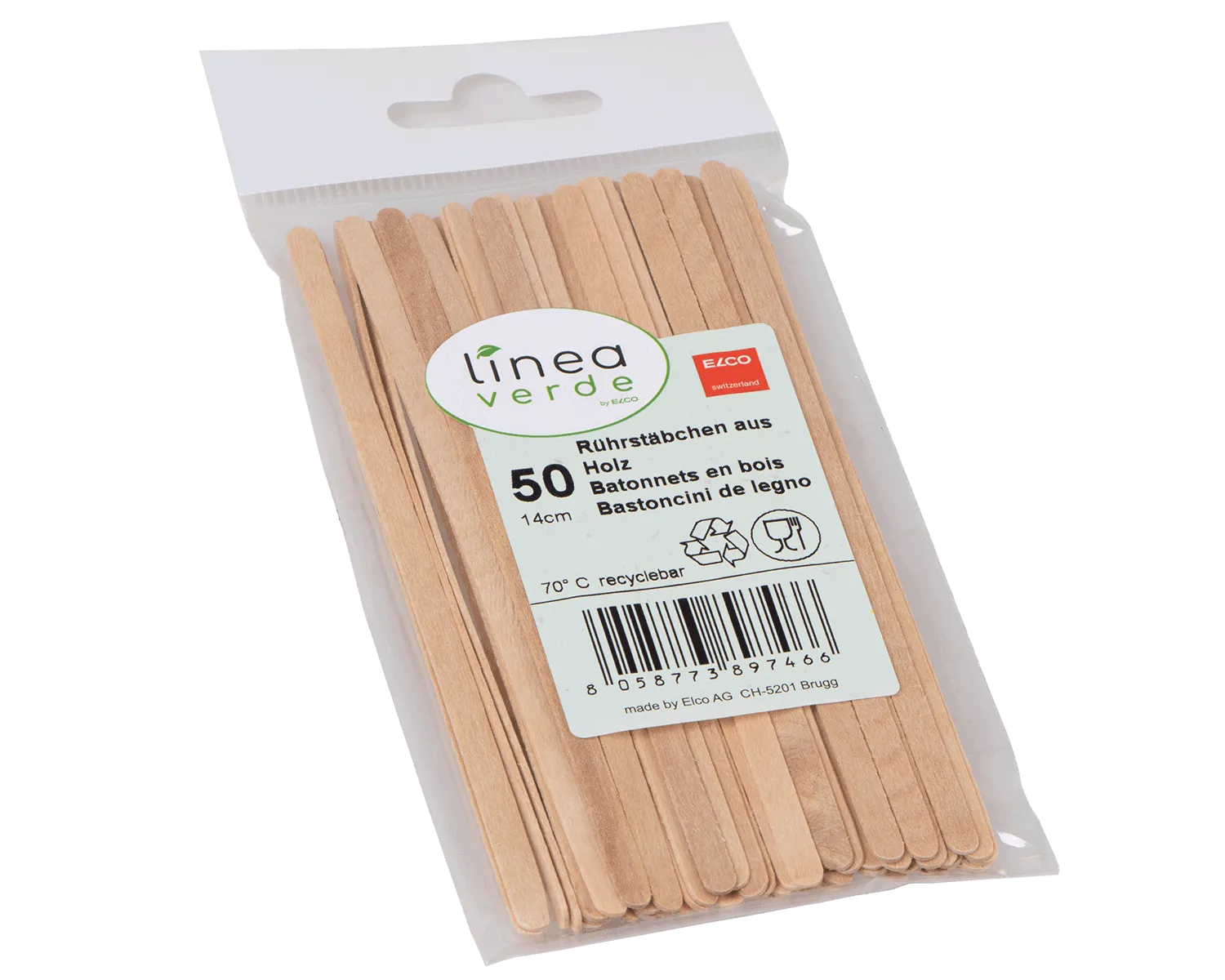 R&uuml;hrst&auml;bli aus Holz 14 cm - 50er Pack