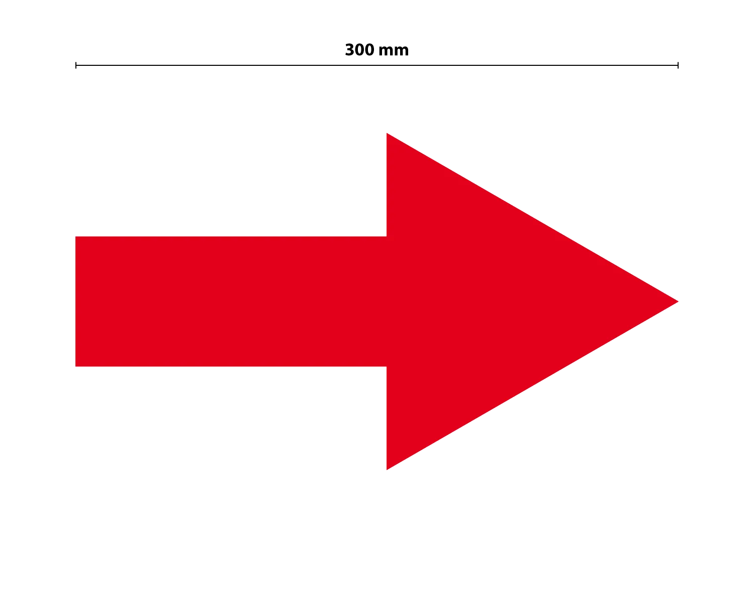 Promotionsfolie Pfeil rot 300 x 168 mm