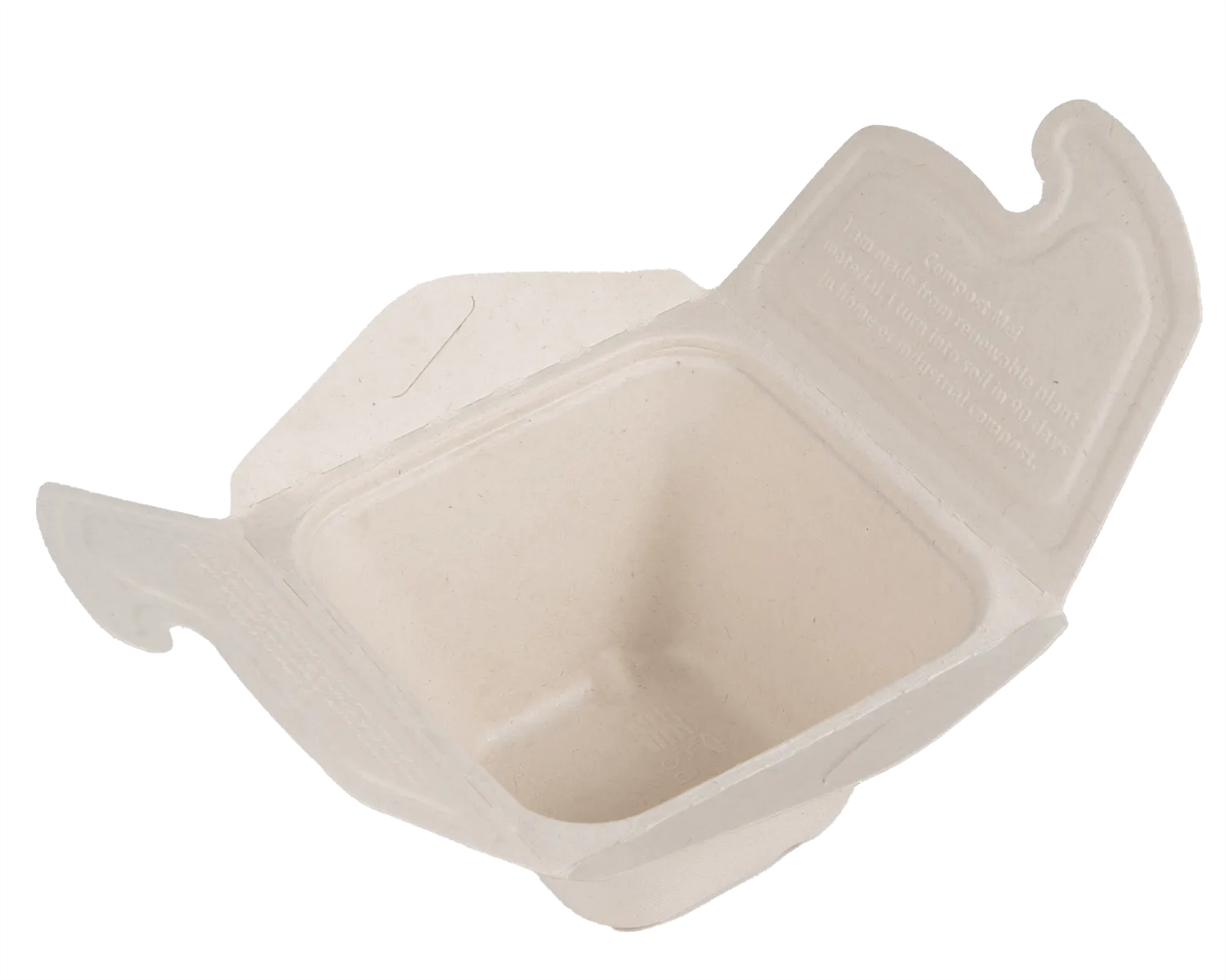 Meal Box mit Faltdeckel 500 ml (13 x 13 x 7 cm) - 50er Pack