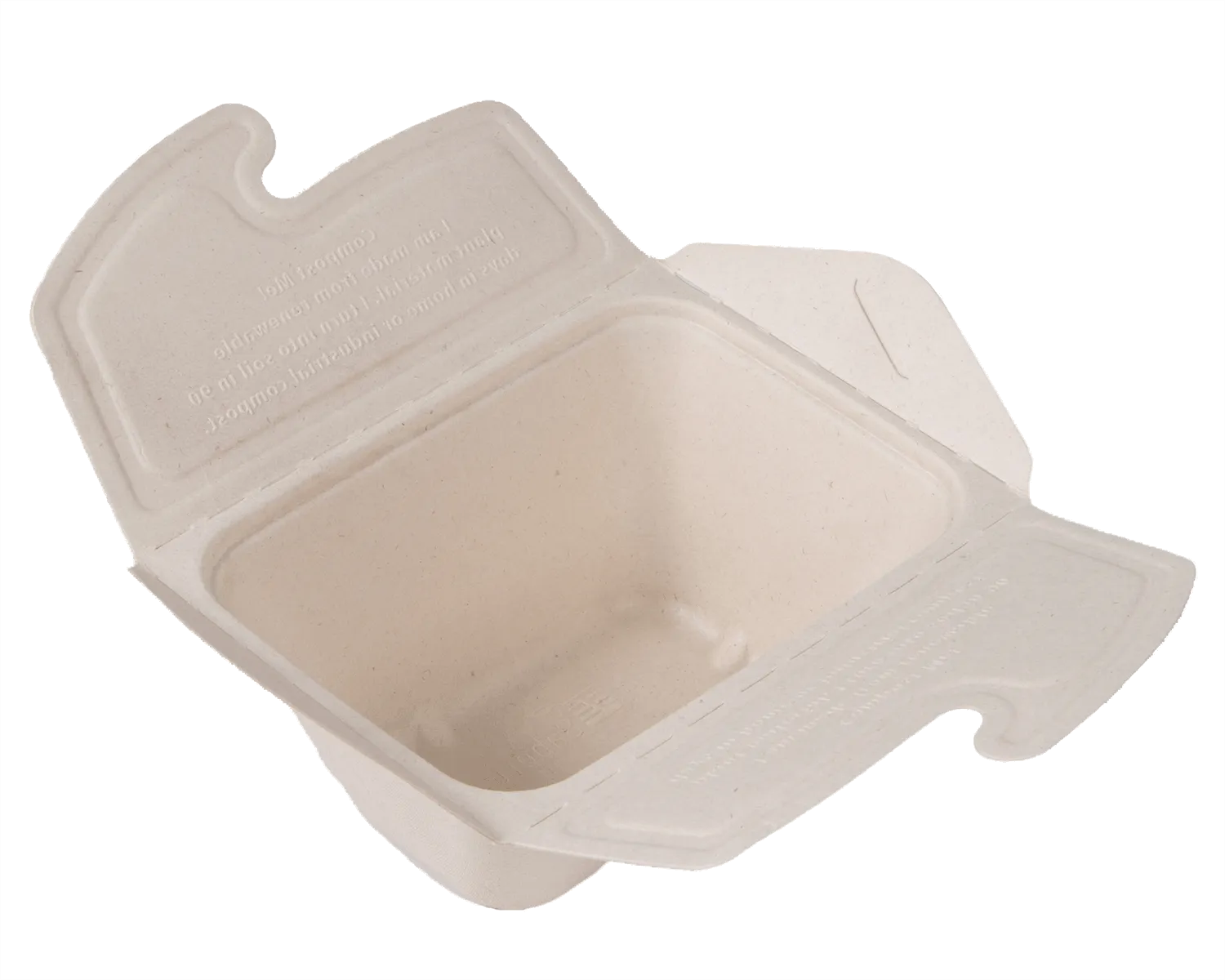 Meal Box mit Faltdeckel 750 ml (17 x 13 x 7 cm) - 10er Pack