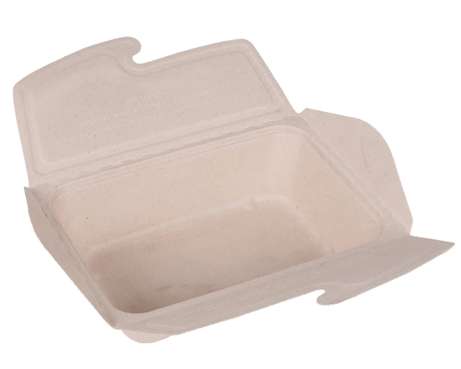 Meal Box mit Faltdeckel 1000 ml (21 x 15 x 5 cm) - 50er Pack