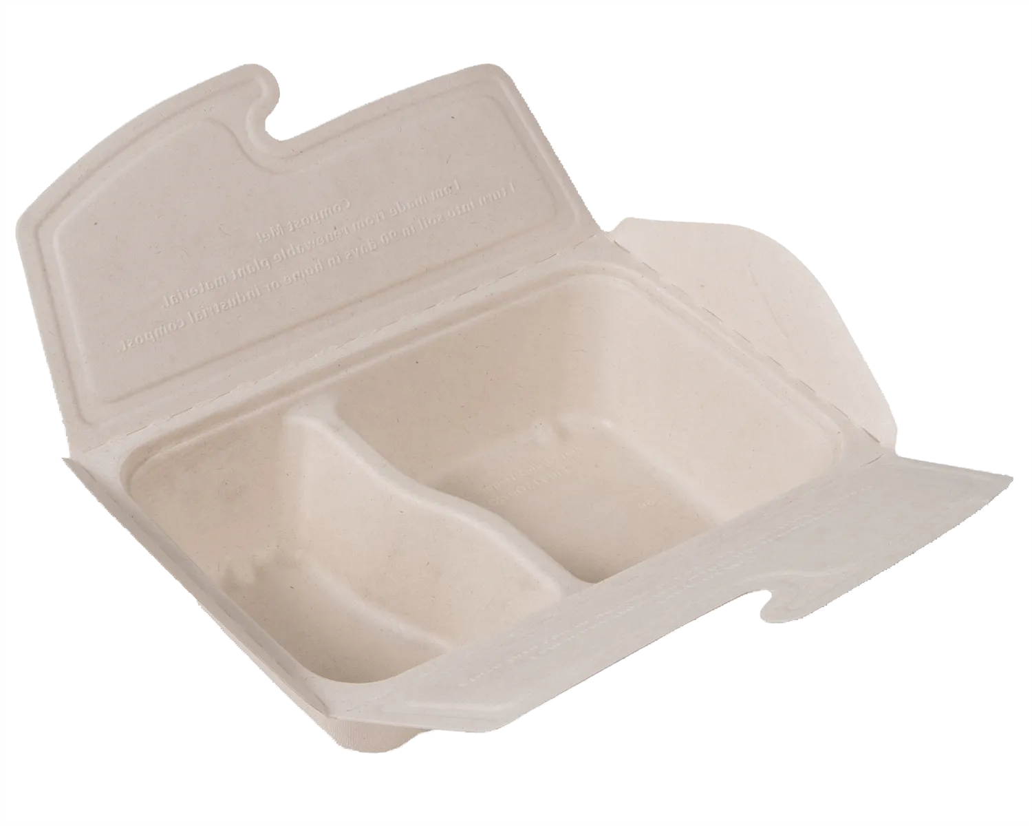 Meal Box 2-tlg mit Faltdeckel 400 + 200 ml (21 x 15 x 6 cm) - 10er Pack