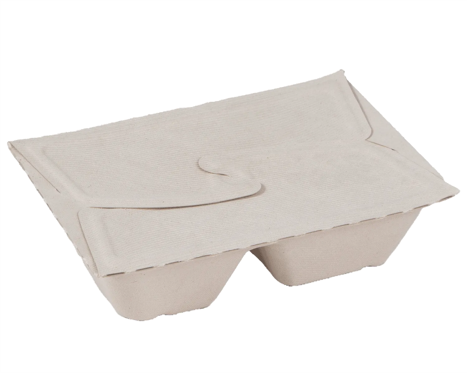 Meal Box 2-tlg mit Faltdeckel 400 + 200 ml (21 x 15 x 6 cm) - 10er Pack