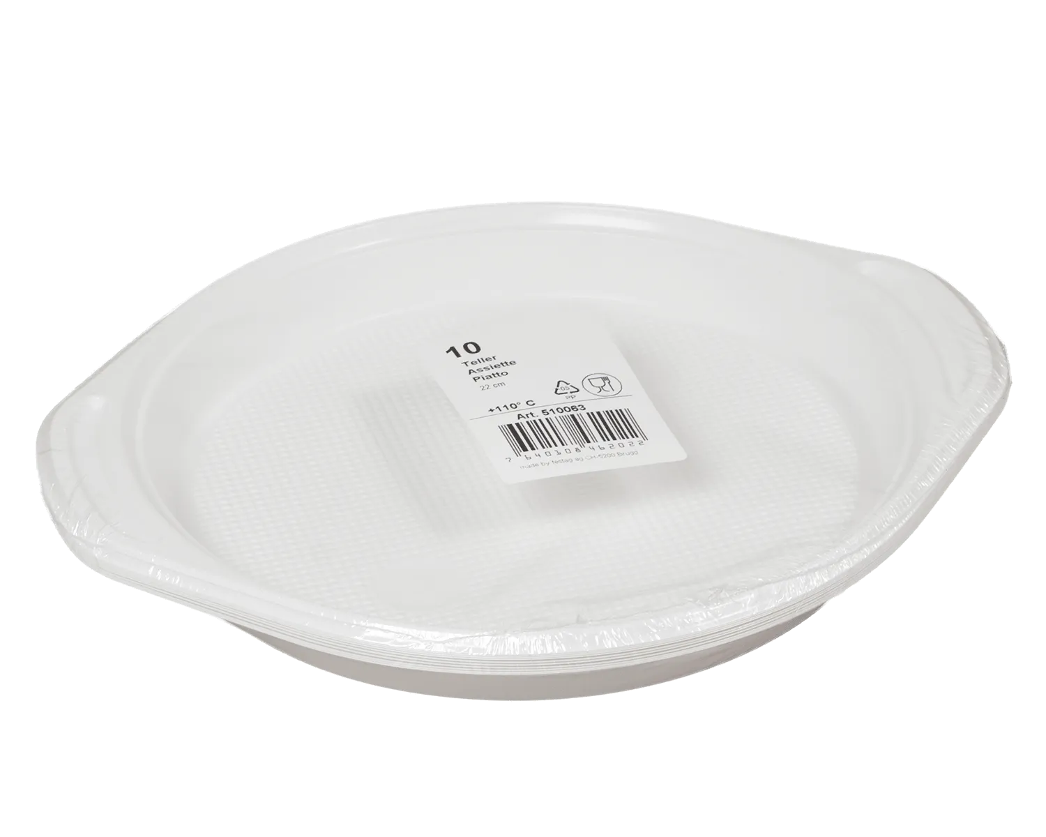 Teller flach &oslash;22 cm - 10er Pack