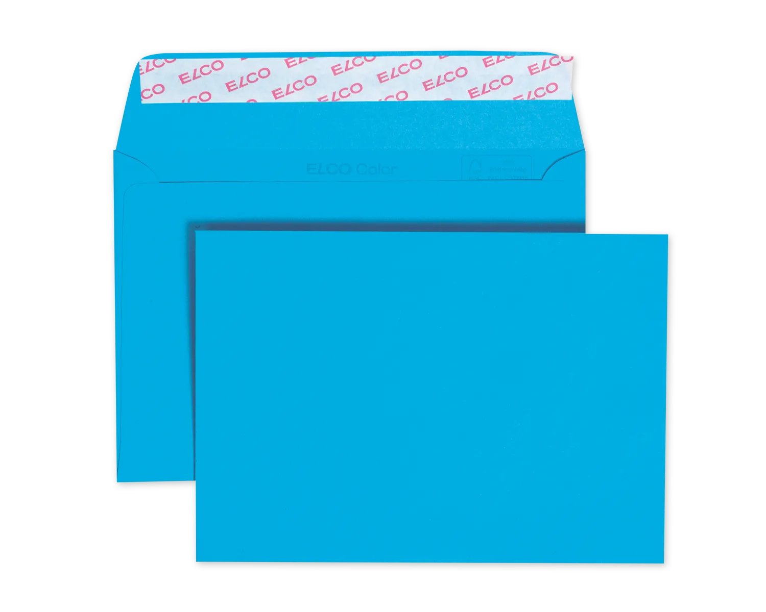 Enveloppe, ELCO Color, C6, Sans fen&ecirc;tre, Fermeture auto-adh&eacute;sive, 100g/m2, bleu intense