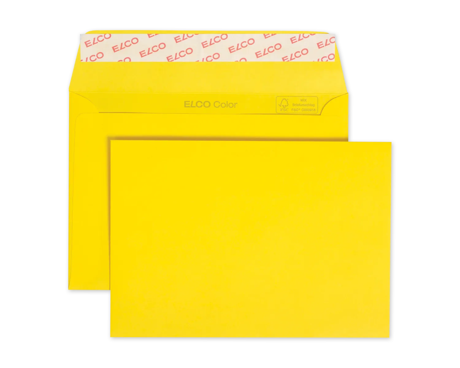 Couvert, ELCO Color, C6, ohne Fenster, Haftklebeverschluss, 100g/m2, goldgelb