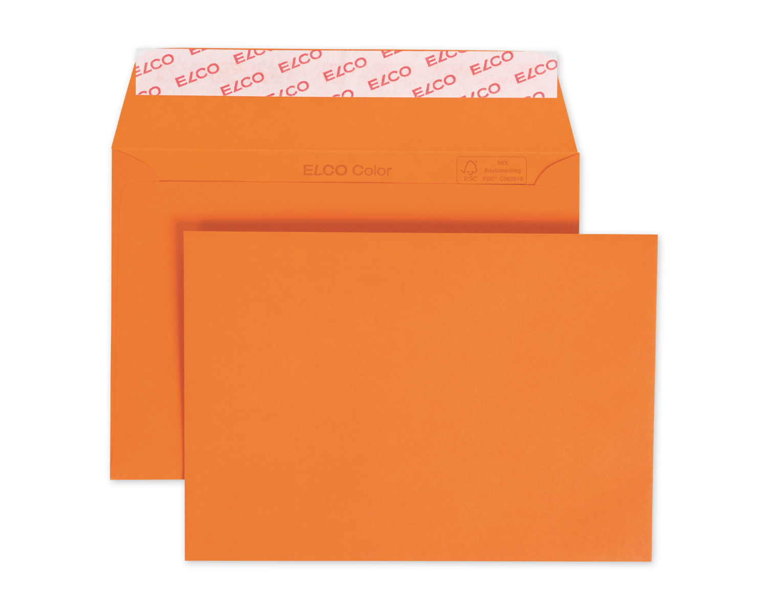 Image of Couvert, ELCO Color, C6, ohne Fenster, Haftklebeverschluss, 100g/m2, orange