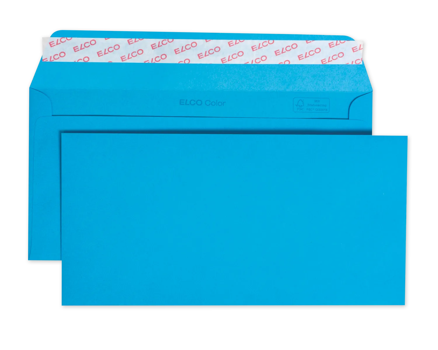Enveloppe, ELCO Color, C5/6, Sans fen&ecirc;tre, Fermeture auto-adh&eacute;sive, 100g/m2, bleu intense