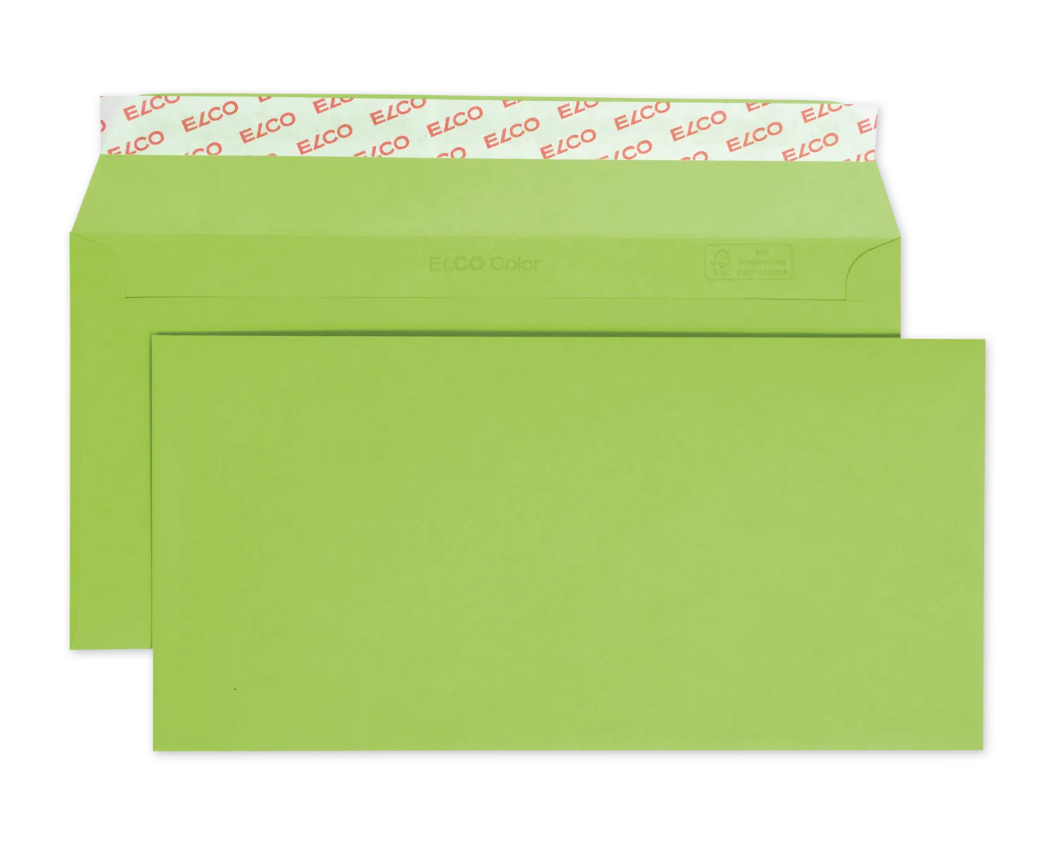 Couvert, ELCO Color, C5/6, ohne Fenster, Haftklebeverschluss, 100g/m2, intensivgrün
