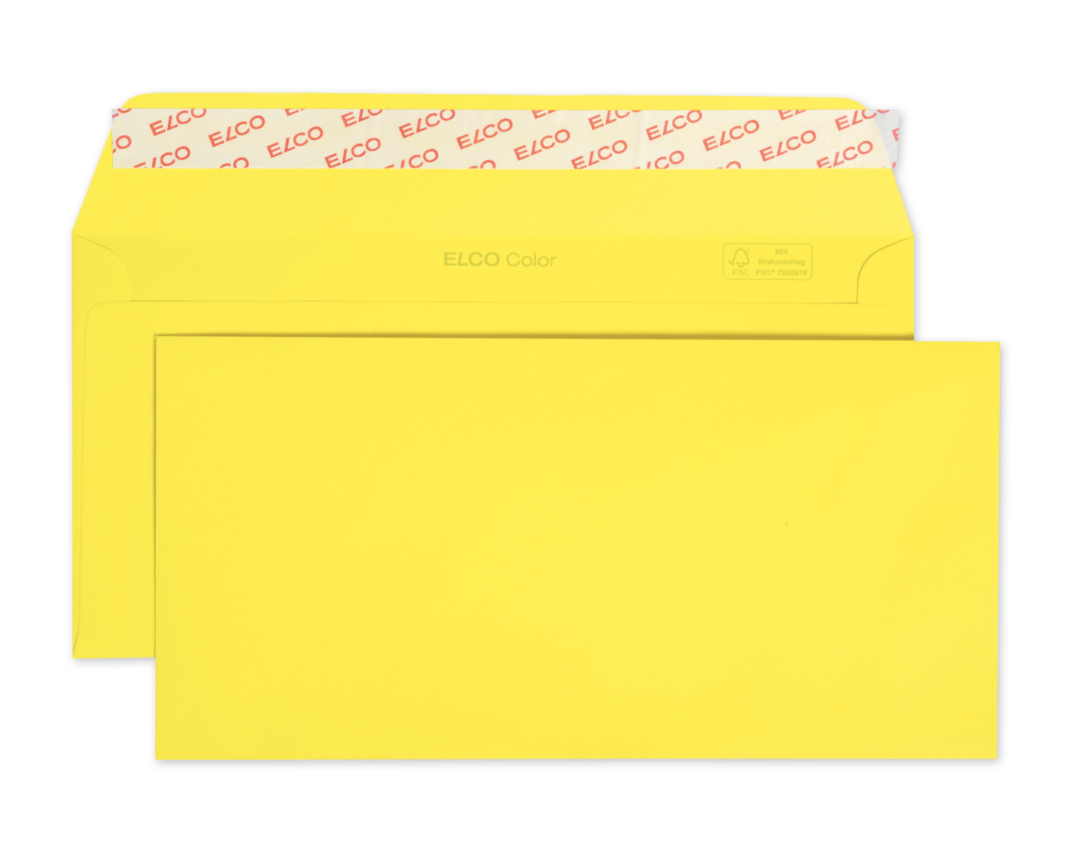 Image of Couvert, ELCO Color, C5/6, ohne Fenster, Haftklebeverschluss, 100g/m2, intensivgelb
