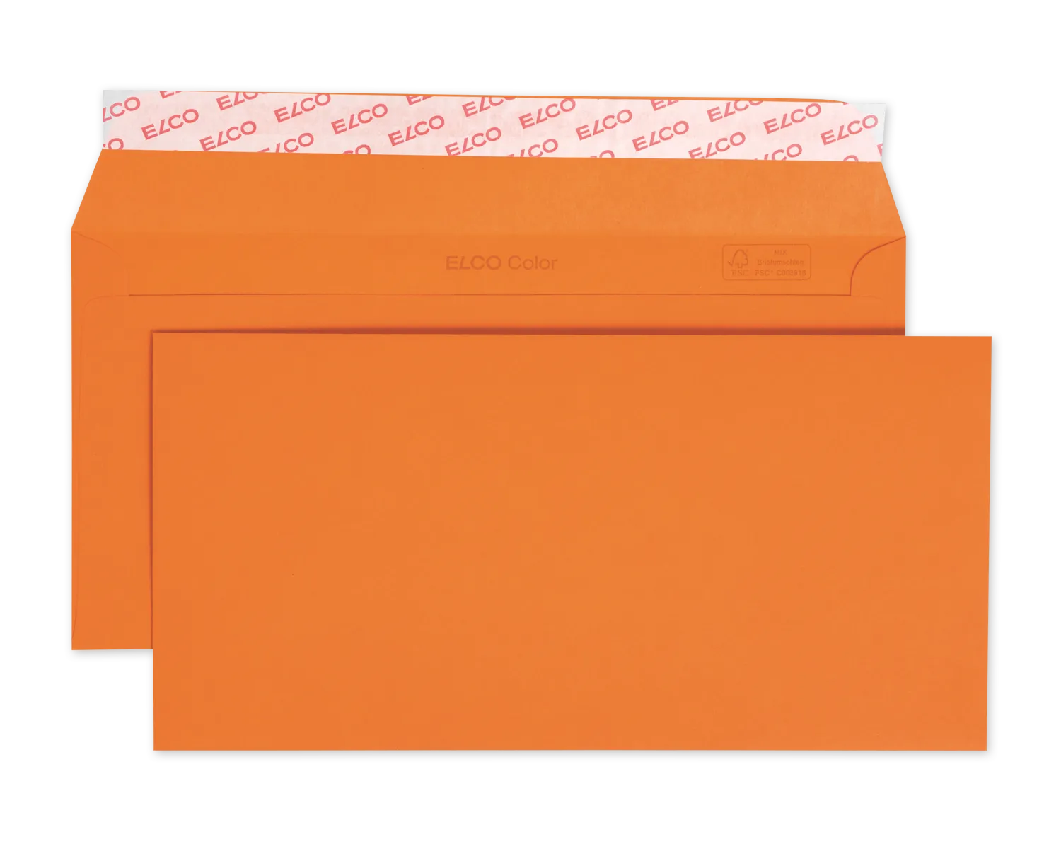 Enveloppe, ELCO Color, C5/6, Sans fen&ecirc;tre, Fermeture auto-adh&eacute;sive, 100g/m2, orange