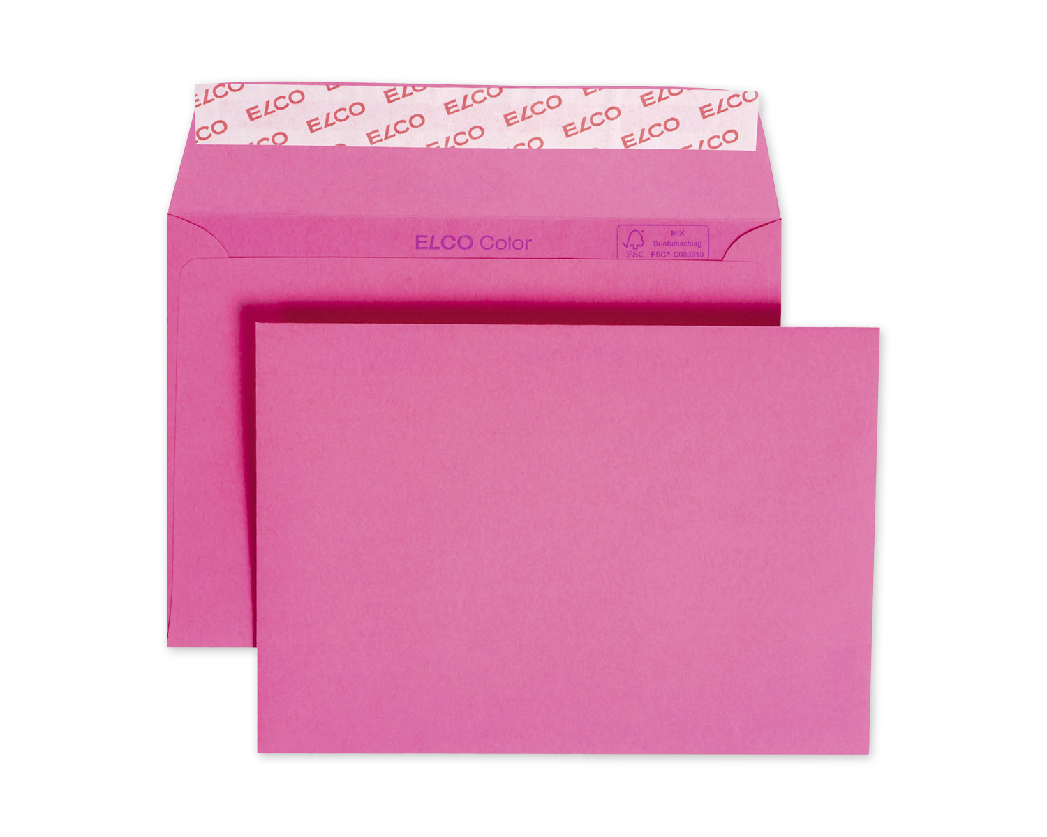Image of Couvert, ELCO Color, C6, ohne Fenster, Haftklebeverschluss, 120g/m2, eosinrot