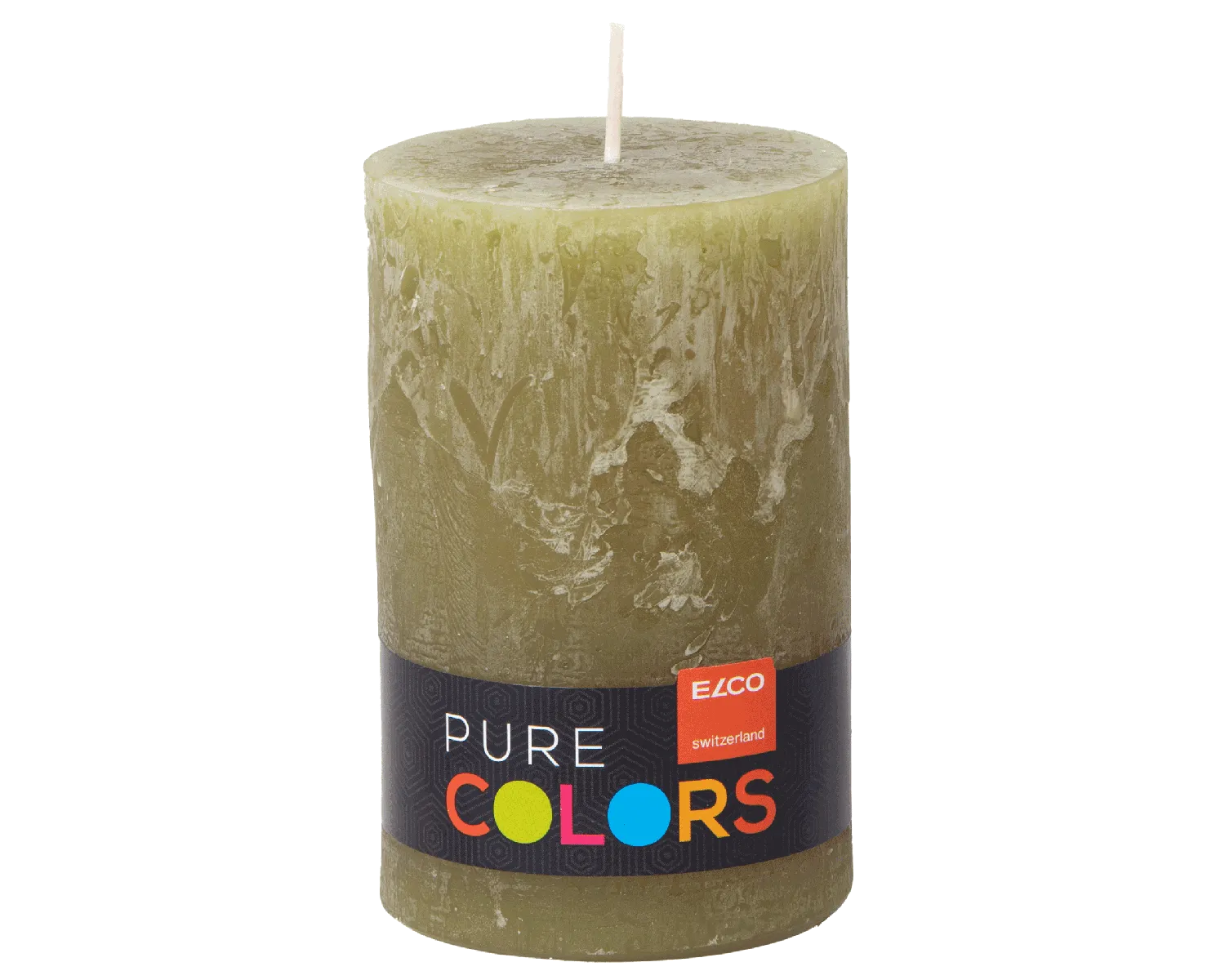 Stumpenkerze Rustic 11 x 7 cm, diverse Farben