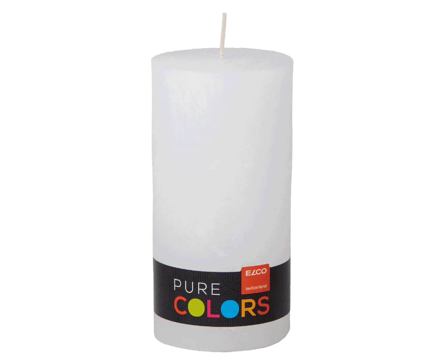 Stumpenkerze Rustic 14 x 7 cm, diverse Farben