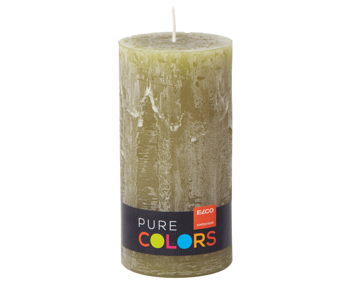 Image of Stumpenkerze Rustic 14 x 7 cm, diverse Farben