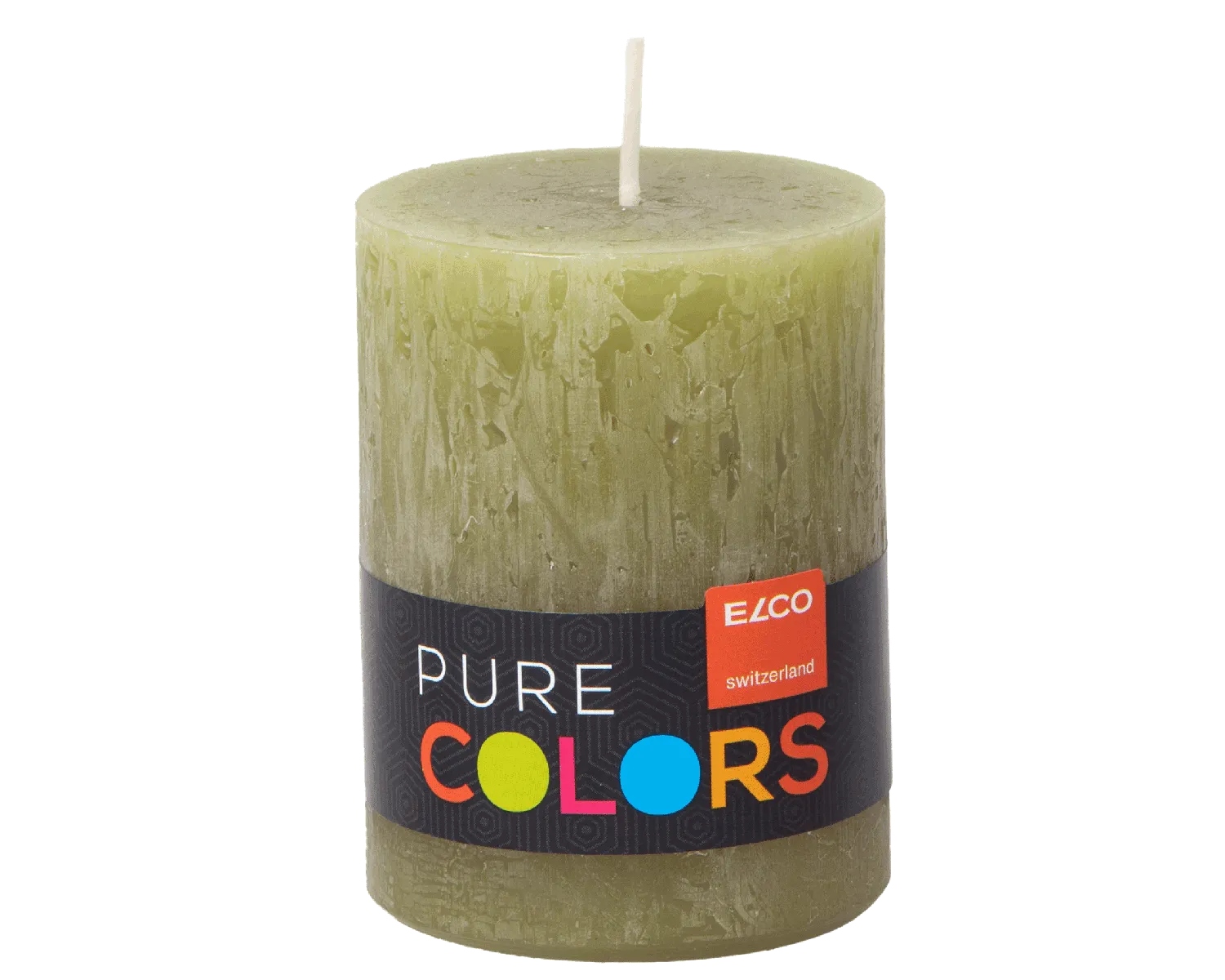 Stumpenkerze Rustic 8 x 6 cm, diverse Farben