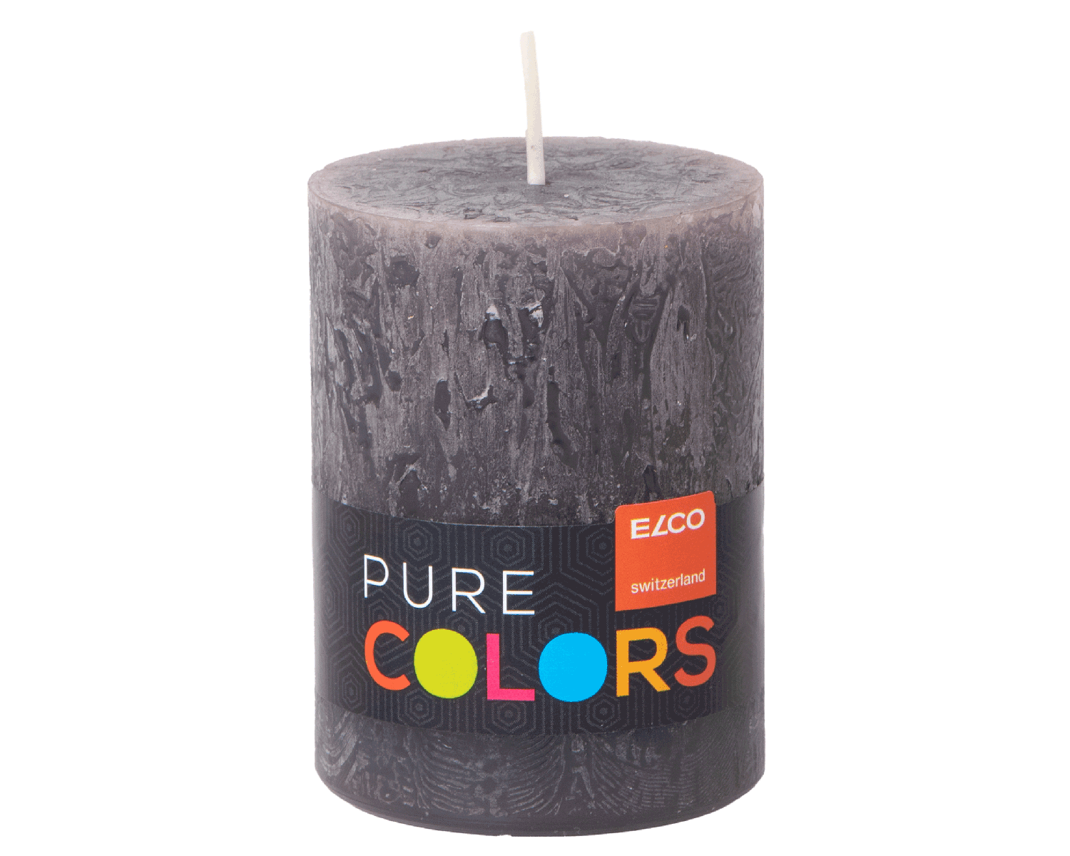 Image of Stumpenkerze Rustic 8 x 6 cm, diverse Farben