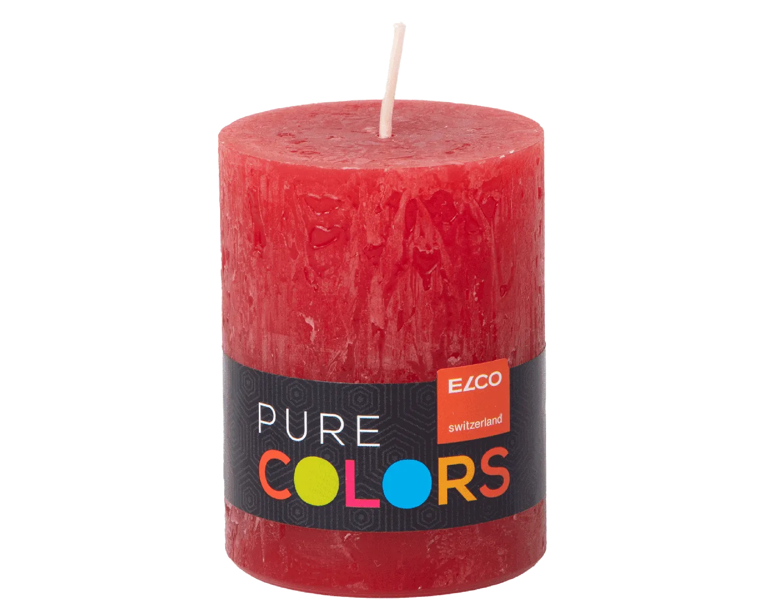 Stumpenkerze Rustic 8 x 6 cm, diverse Farben