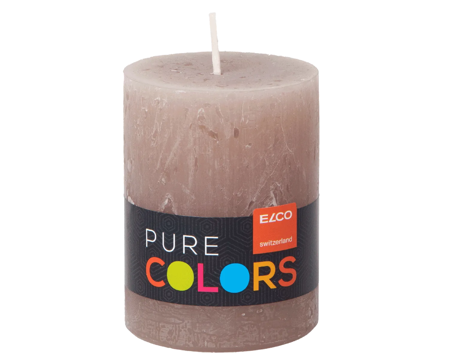 Stumpenkerze Rustic 8 x 6 cm, diverse Farben