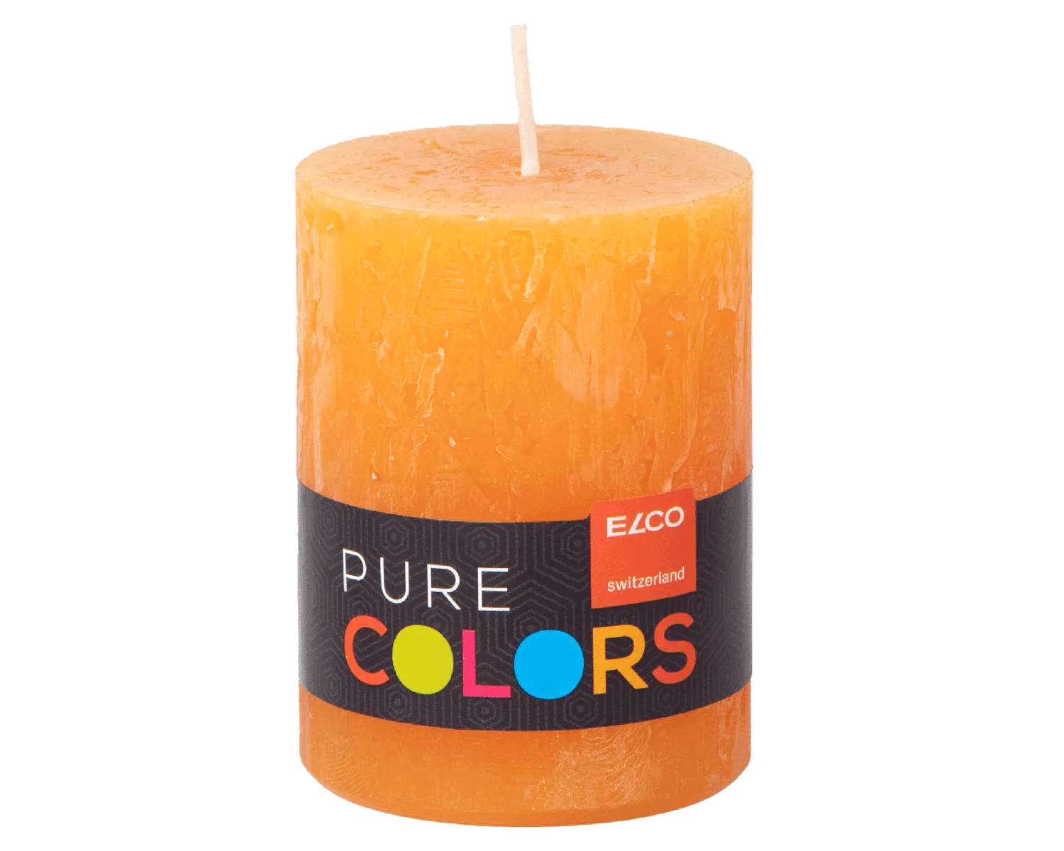 Stumpenkerze Rustic 8 x 6 cm, diverse Farben