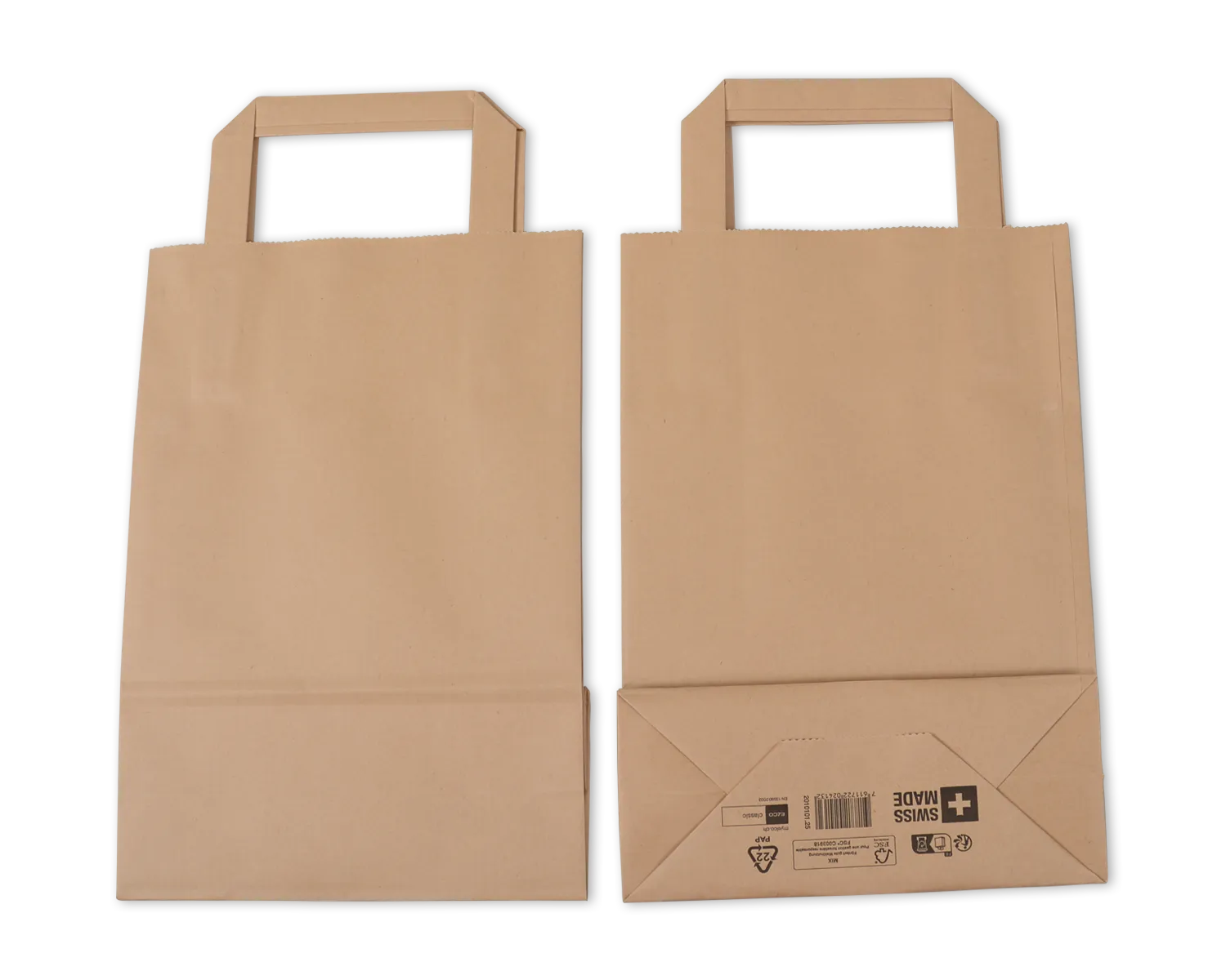 Papiertragetasche, ELCO Classic, 18 x 8 x 26 cm, 90g/m2, braun