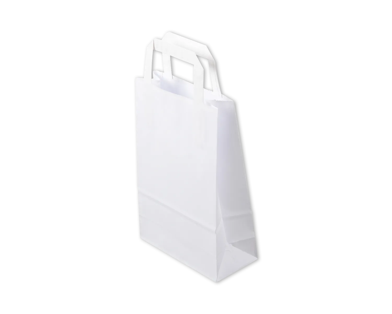 Papiertragetasche, ELCO Premium, 18 x 8 x 26 cm, 90g/m2, weiss