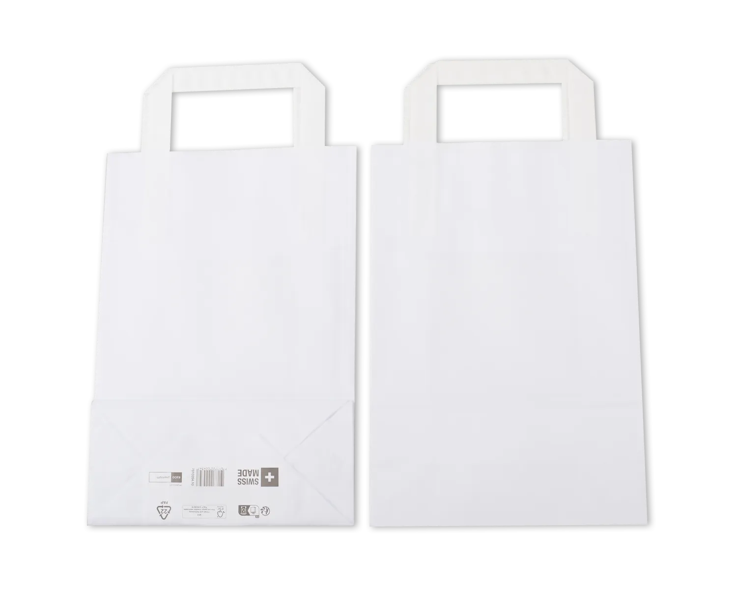 Papiertragetasche, ELCO Premium, 18 x 8 x 26 cm, 90g/m2, weiss