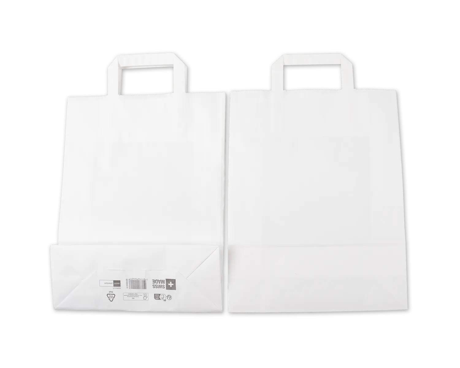 Sac en papier, ELCO Premium, 26 x 10 x 33 cm, 90g/m2, blanc