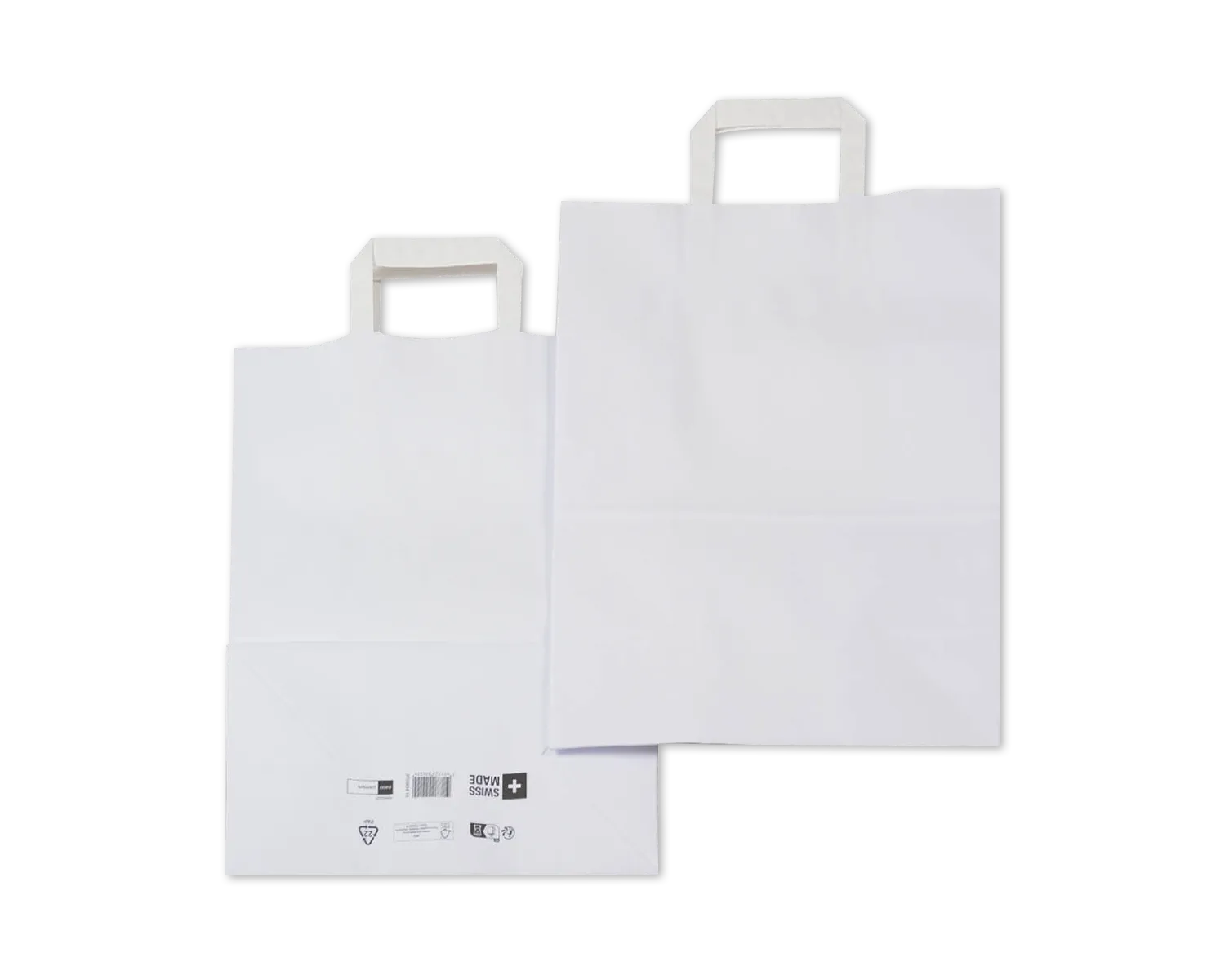 Sac en papier, ELCO Premium, 32 x 17 x 38 cm, 110g/m2, blanc