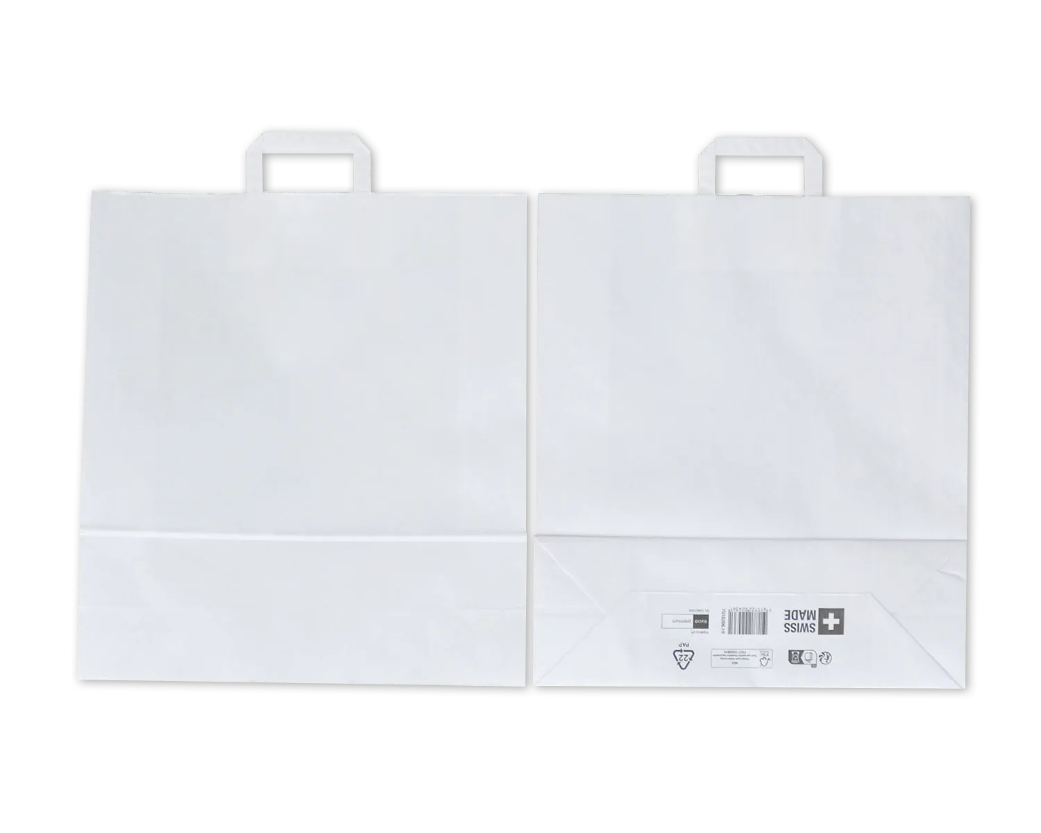 Papiertragetasche, ELCO Premium, 45 x 15 x 49 cm, 110g/m2, weiss