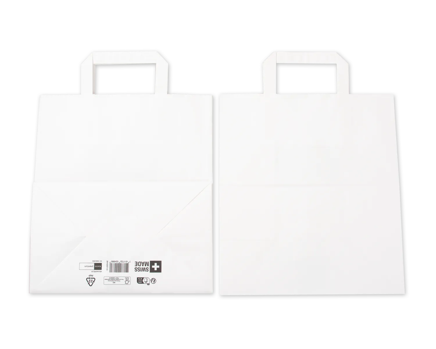 Papiertragetasche, ELCO Premium, 26 x 16 x 29 cm, 90g/m2, weiss