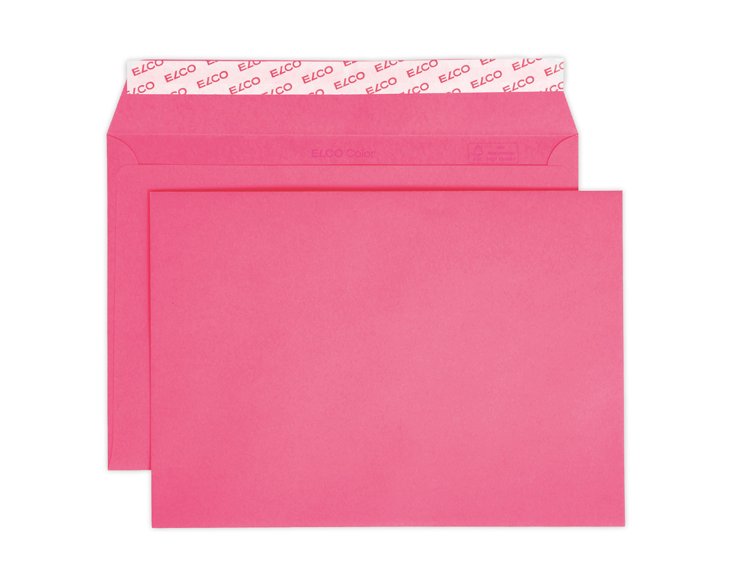Image of Couvert, ELCO Color, C5, ohne Fenster, Haftklebeverschluss, 120g/m2, eosinrot