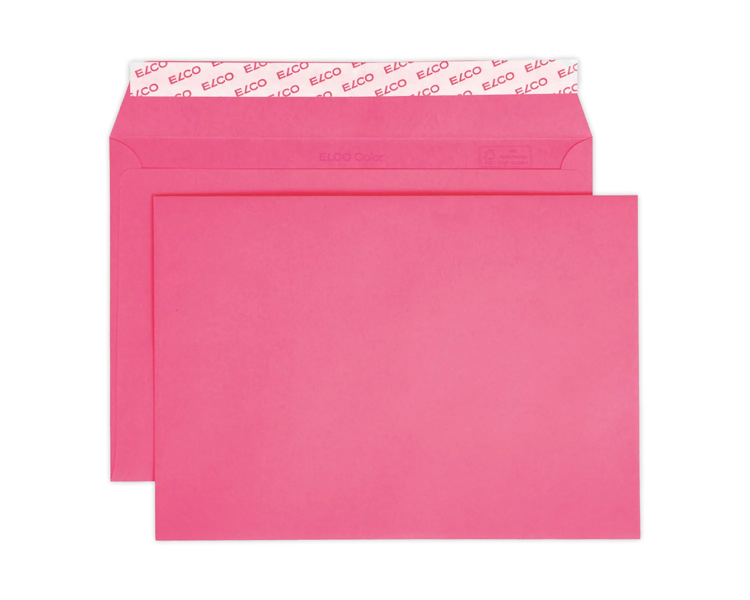 Enveloppe, ELCO Color, C5, Sans fen&ecirc;tre, Fermeture auto-adh&eacute;sive, 120g/m2, rouge &eacute;osine
