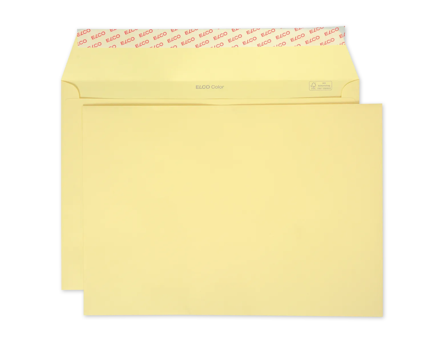 Couvert, ELCO Color, C4, ohne Fenster, Haftklebeverschluss, 120g/m2, hellchamois