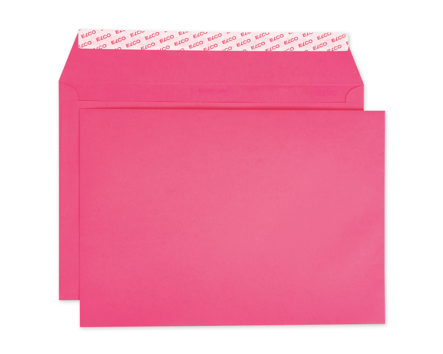 Image of Couvert, ELCO Color, C4, ohne Fenster, Haftklebeverschluss, 120g/m2, eosinrot