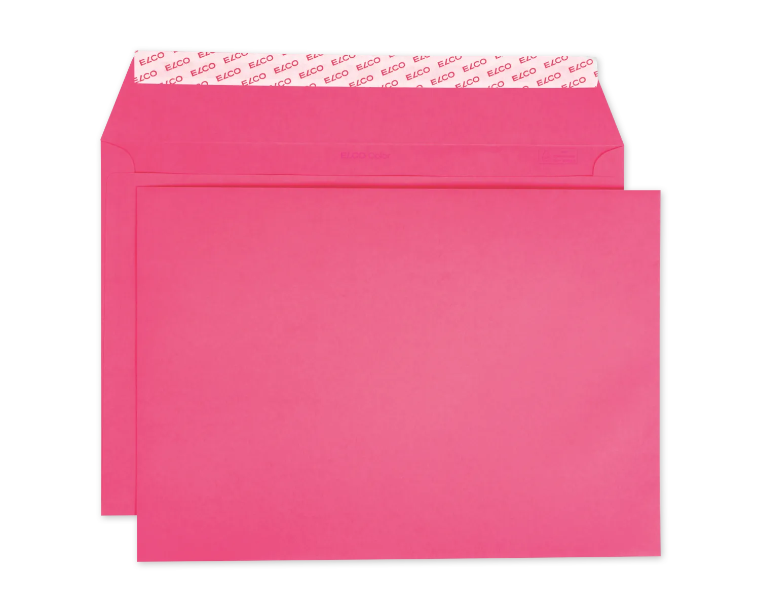 Couvert, ELCO Color, C4, ohne Fenster, Haftklebeverschluss, 120g/m2, eosinrot