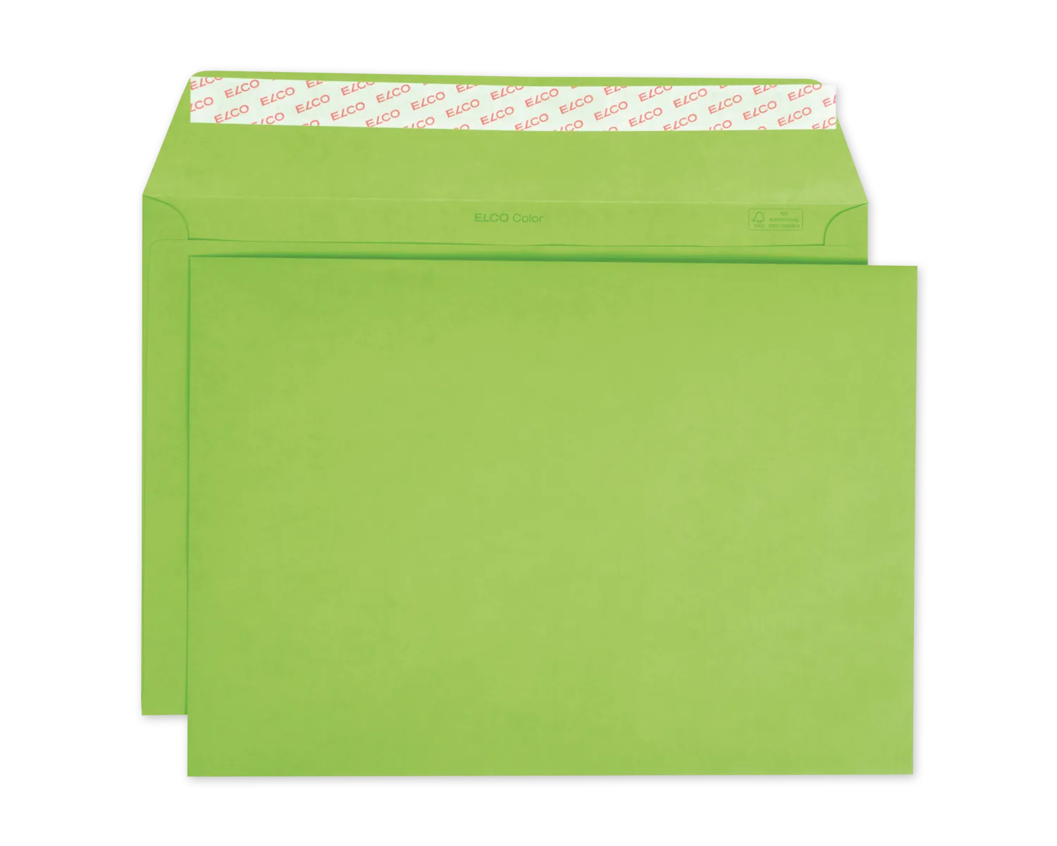 Couvert, ELCO Color, C4, ohne Fenster, Haftklebeverschluss, 120g/m2, intensivgrün