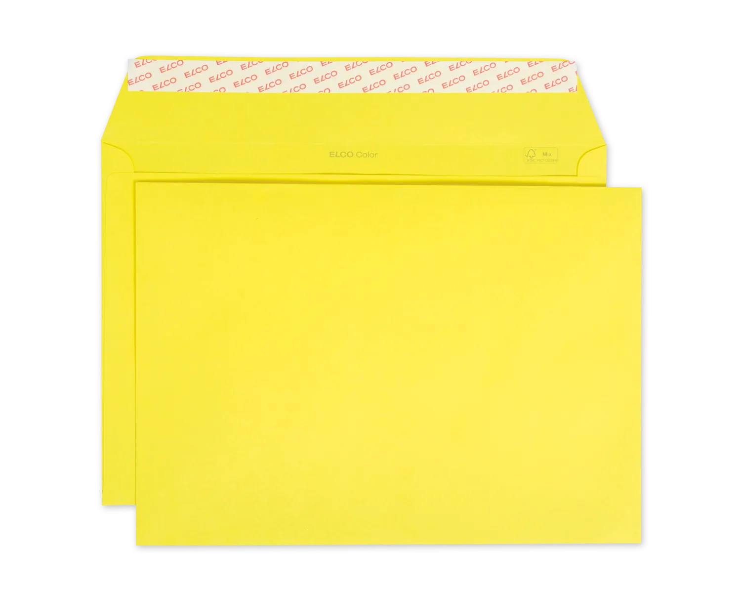Couvert, ELCO Color, C4, ohne Fenster, Haftklebeverschluss, 120g/m2, intensivgelb